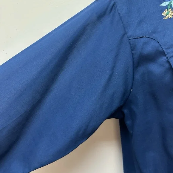 Vintage TruWest Rockmount Ranch Wear Embroidered Snap Women's Shirt Fit L/XL - Picture 5 of 11